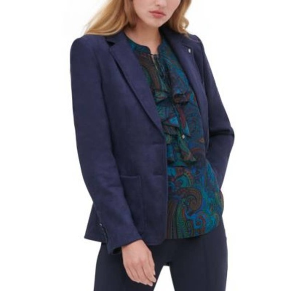 Tommy Hilfiger Jackets & Blazers - Tommy Hilfiger Blazer Faux Suede Notched-Lapel